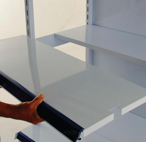 Rack com prateleira bipartida