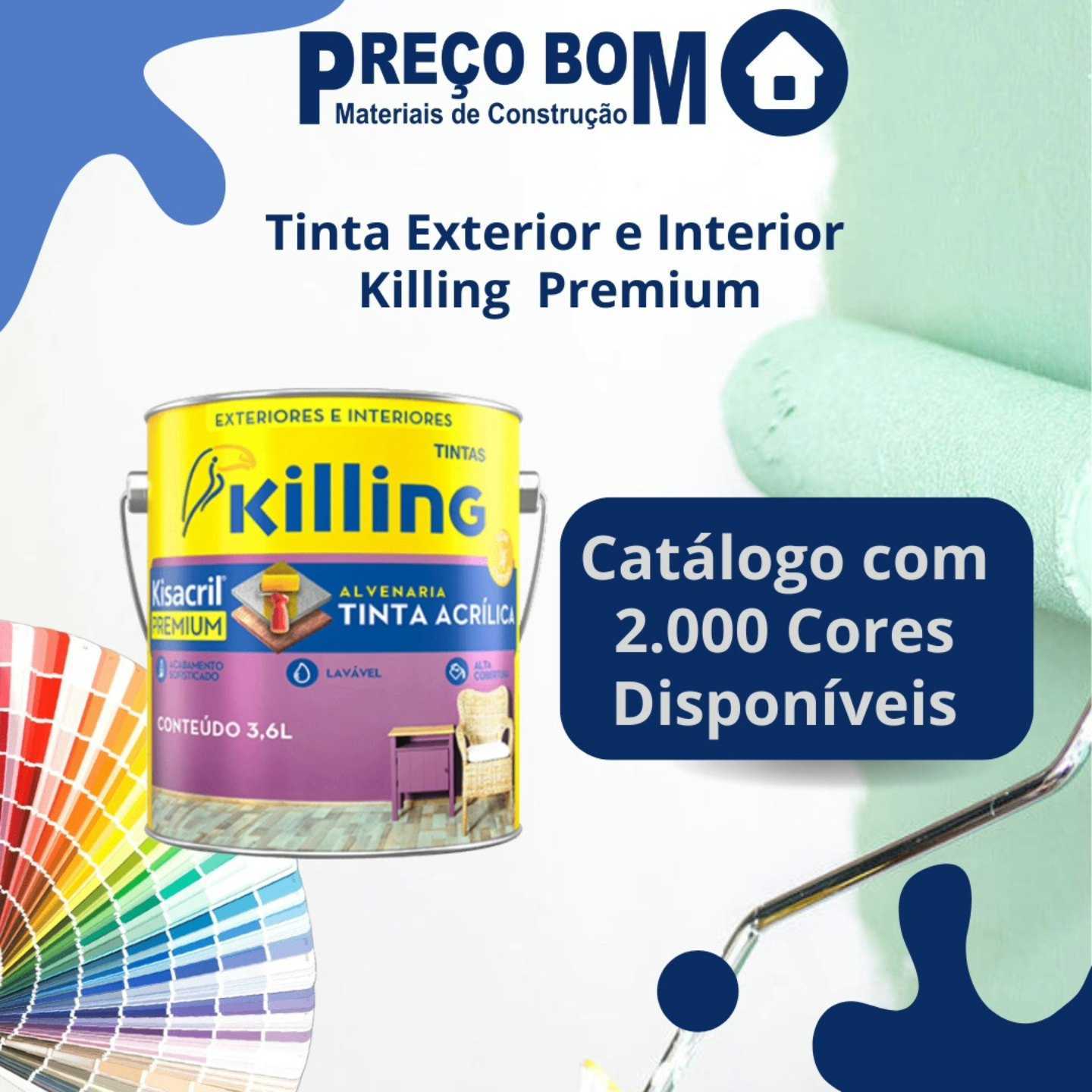 Tinta Exterior e Interior Killing Premium