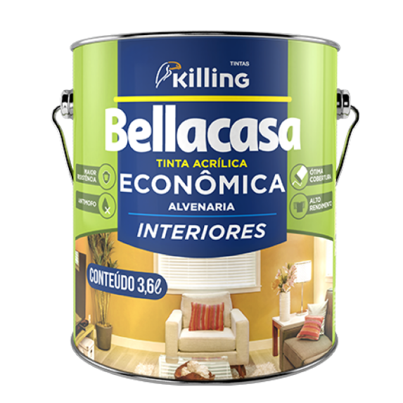 Tinta Acrílica Fosca Interiores Killing