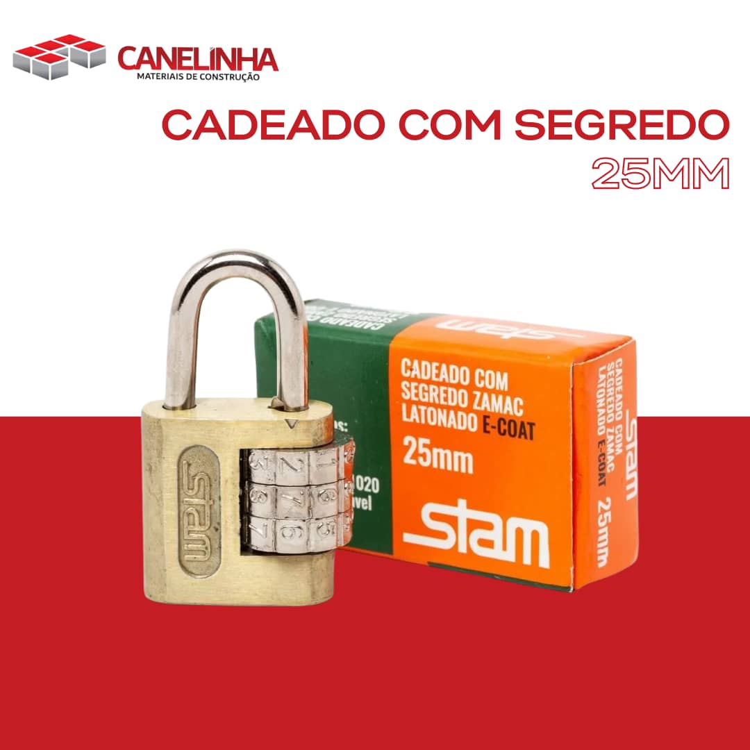 Cadeado com segredo 25mm