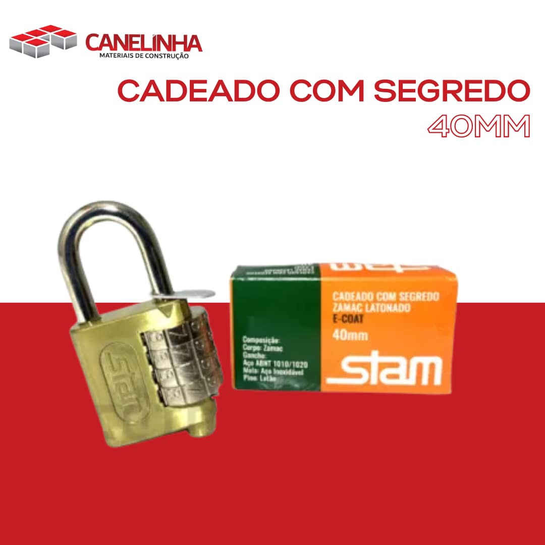 Cadeado com segredo 40mm