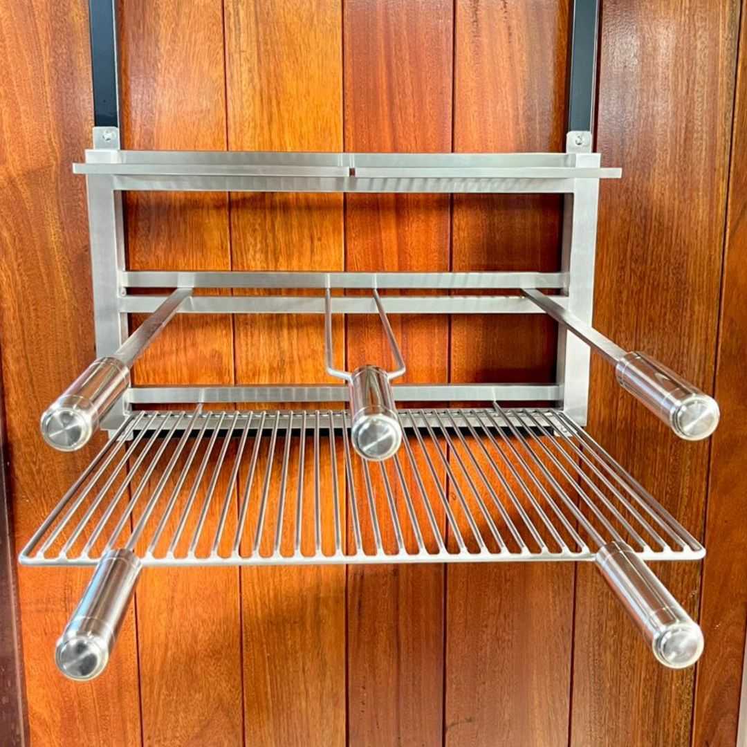 Kit Suspenso de Espetos, Grelhas e Suporte – BRASAINOX